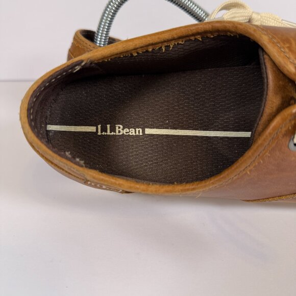 LL BEAN Women's sneakers 9M Brown Leather Low Top Lace Up - Picture 7 of 11